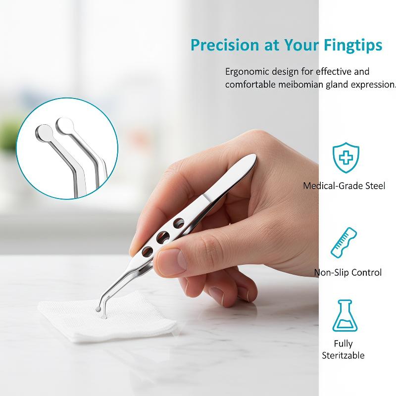 Eyelash Extension Salon - Eyelid Tweezers Eyelash Compressor 1Pc, Stainless