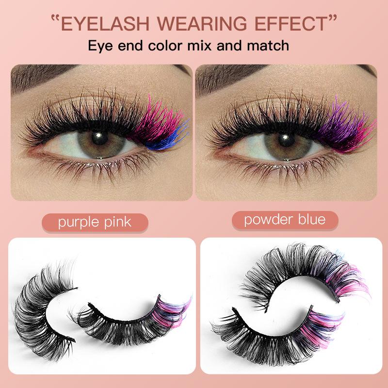7 Pairs Colorful False Eyelash - огляд і ціна Eyelash Extension Volume
