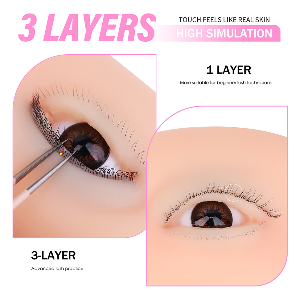 3 Layer Silicone Eye Model for - огляд і ціна Eyelash Extension Model