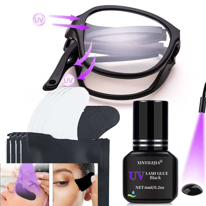 UV Protective Glasses UV Eyela - огляд і ціна Eyelash Extension With Glasses