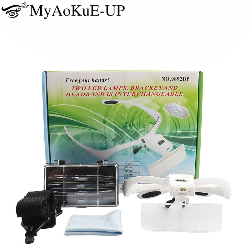 5 Lens Adjustable Headband Mag - огляд і ціна Eyelash Extension With Glasses
