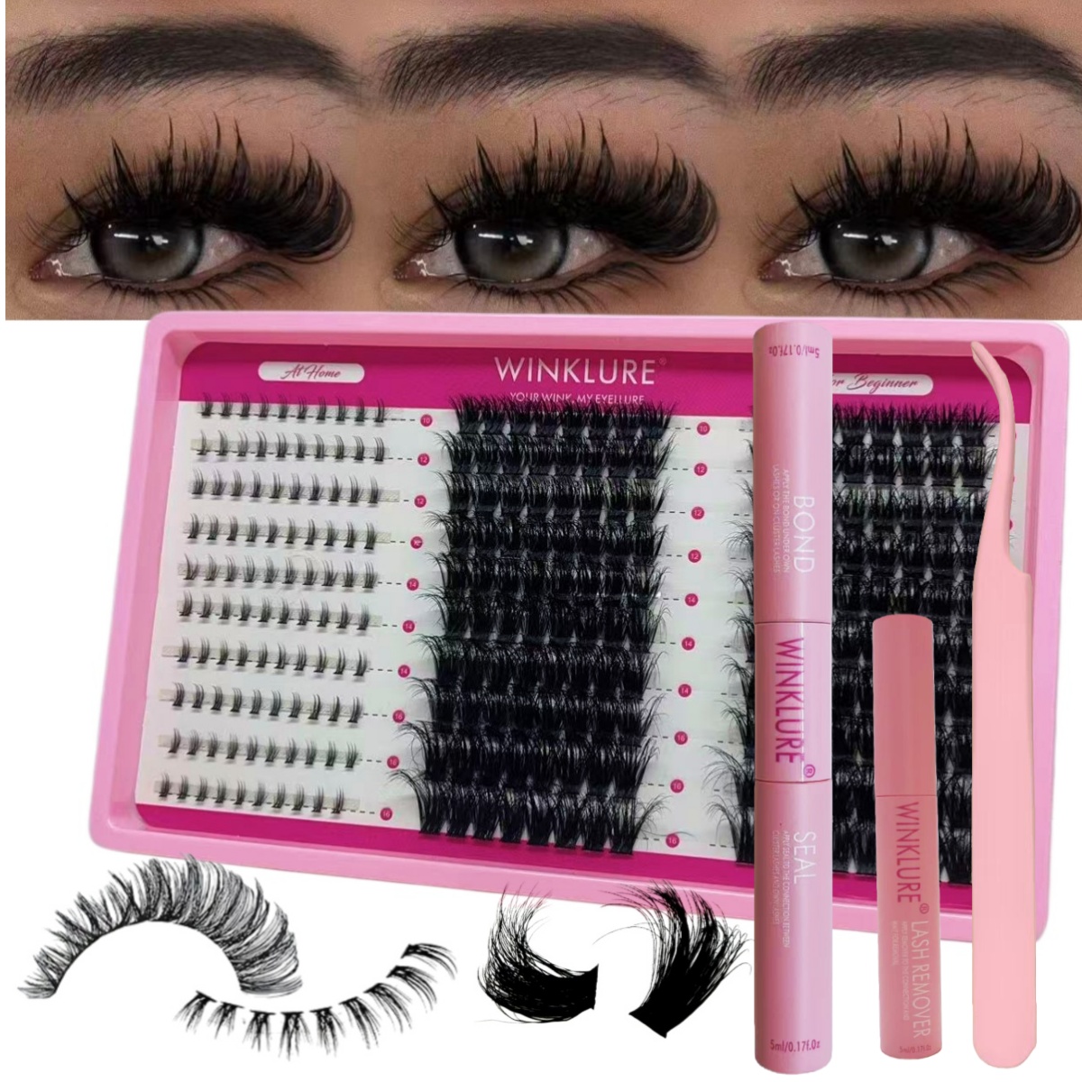 WINKLURE Fluffy Lash Clusters  - огляд і ціна Eyelash Extension Volume